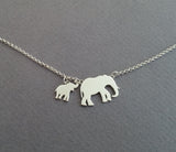 elephant pendant, sterling silver