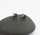 purple heart earrings