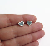 heart stud earrings