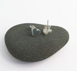 heart stud earrings