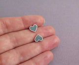 heart stud earrings