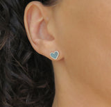 turquoise heart earrings