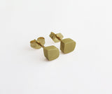 14k gold cube earrings