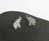 sterling silver elephant earrings