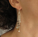 long dangle earrings sterling silver
