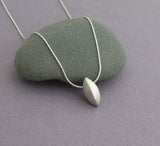 geometric teardrop pendant necklace sterling silver