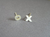 sterling silver XO earrings, valentine's day gift