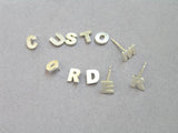 initial silver stud letter earrings