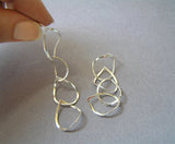 light long dangle earrings, sterling silver