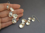 sterling silver drop earrings, cluster earrings