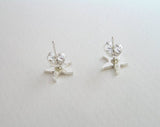sterling silver starfish earrings, minimal earrings
