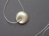 sterling silver circle pendant necklace 