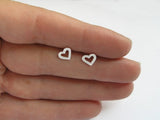 sterling silver heart earrings, gift ideas for girlfriend