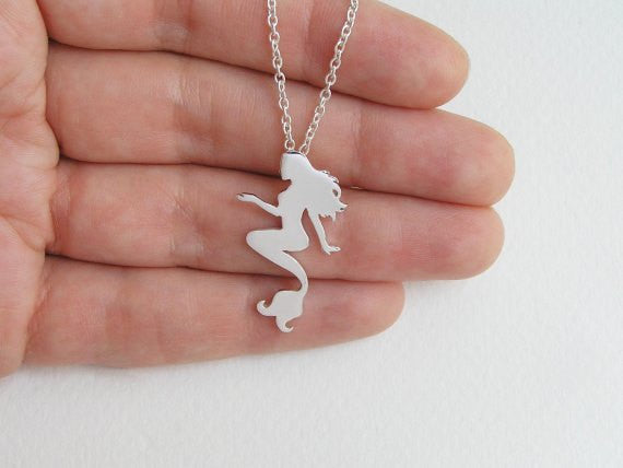 Sterling silver mermaid discount pendant