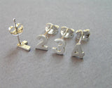 numbers earrings personalized jewelry