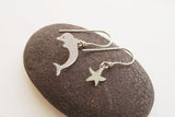 sea lover gift, sterling silver dolphin earrings