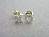 sterling silver XO stud earrings
