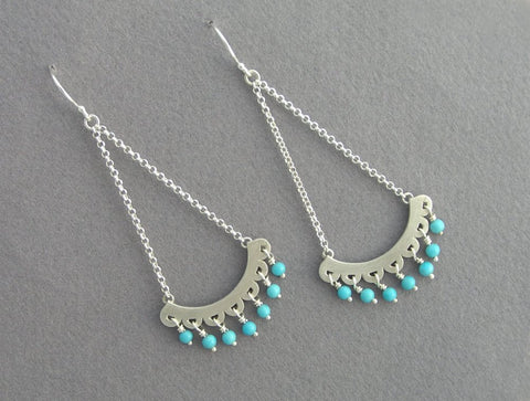 turquoise Chandelier earrings