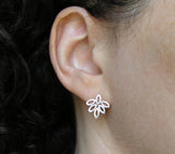 lotus blossom earrings, flower earrings