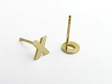 14k gold xo stud earrings, valentine's day gift