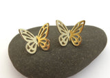 unique 14k gold butterfly earrings