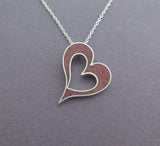 Pink heart necklace