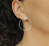 large circle post earrings