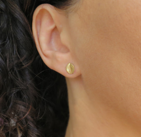 Buy Genuine Opal Minimalist Earrings in 14k Gold | Chordia Jewels