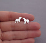 dog stud earrings