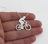 bicycle rider necklace