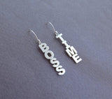it's boss time silver earrings
