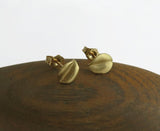 delicate 14k gold leaf earrings