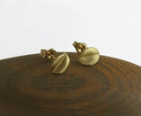 delicate 14k gold leaf earrings