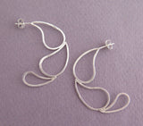 sterling silver branch earrings
