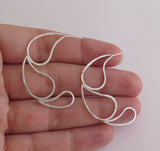 sterling silver leaves earrings