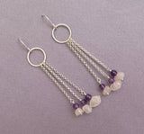 long dangle chain earrings sterling silver