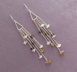 gemstone dangle earrings