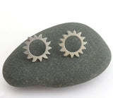 sterling silver sun earrings