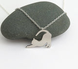 cat pendant necklace esterling silver