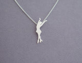 figure skater pendant necklace