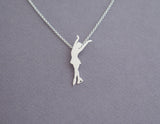 figure skater pendant necklace