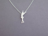 figure skating necklace sterling silver