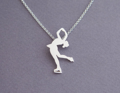 figure skater necklace pendant