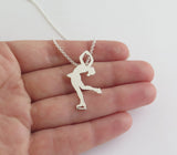 figure skater pendant necklace