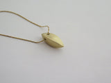 solid 14k gold seed pod pendant necklace