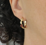 14k gold open hoop earrings