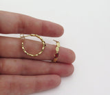 14k gold open hoop earrings