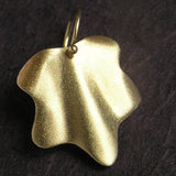 14k gold dangle leaves earrings