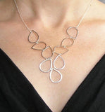 sterling silver bib necklace