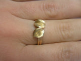 delicate 14k gold leaf ring